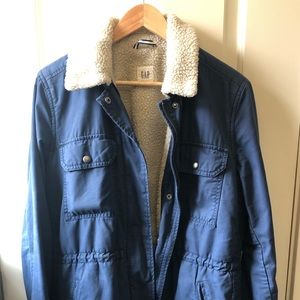 GAP Blue Sherpa jacket SIZE L